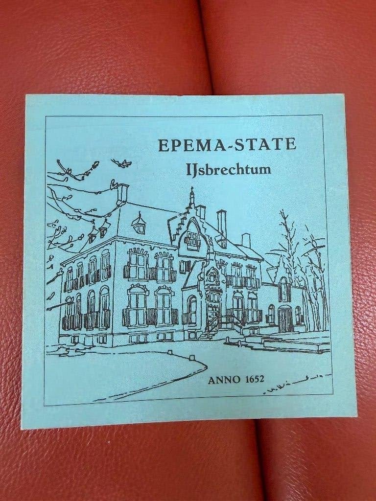 Epema State en de kerk IJsbrechtum - bij Sneek Bolsward, Ophalen of Verzenden, 19e eeuw, Gelezen