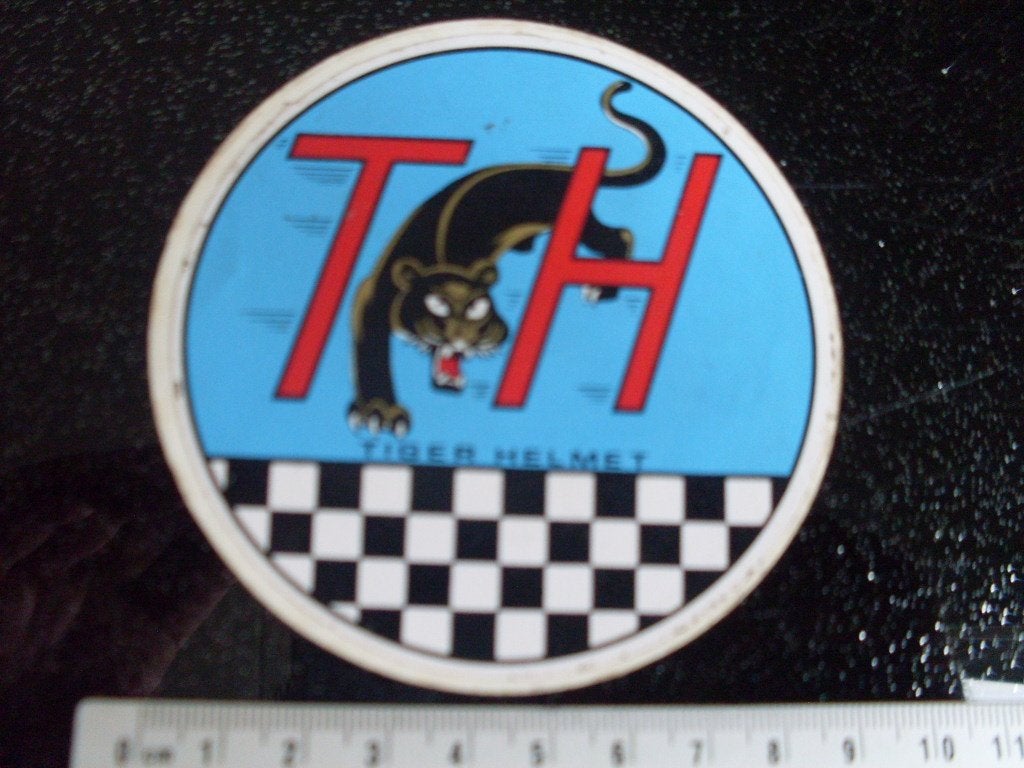 sticker TH tiger helmet logo valhelm helmen racing race, Verzenden, Zo goed als nieuw, Merk