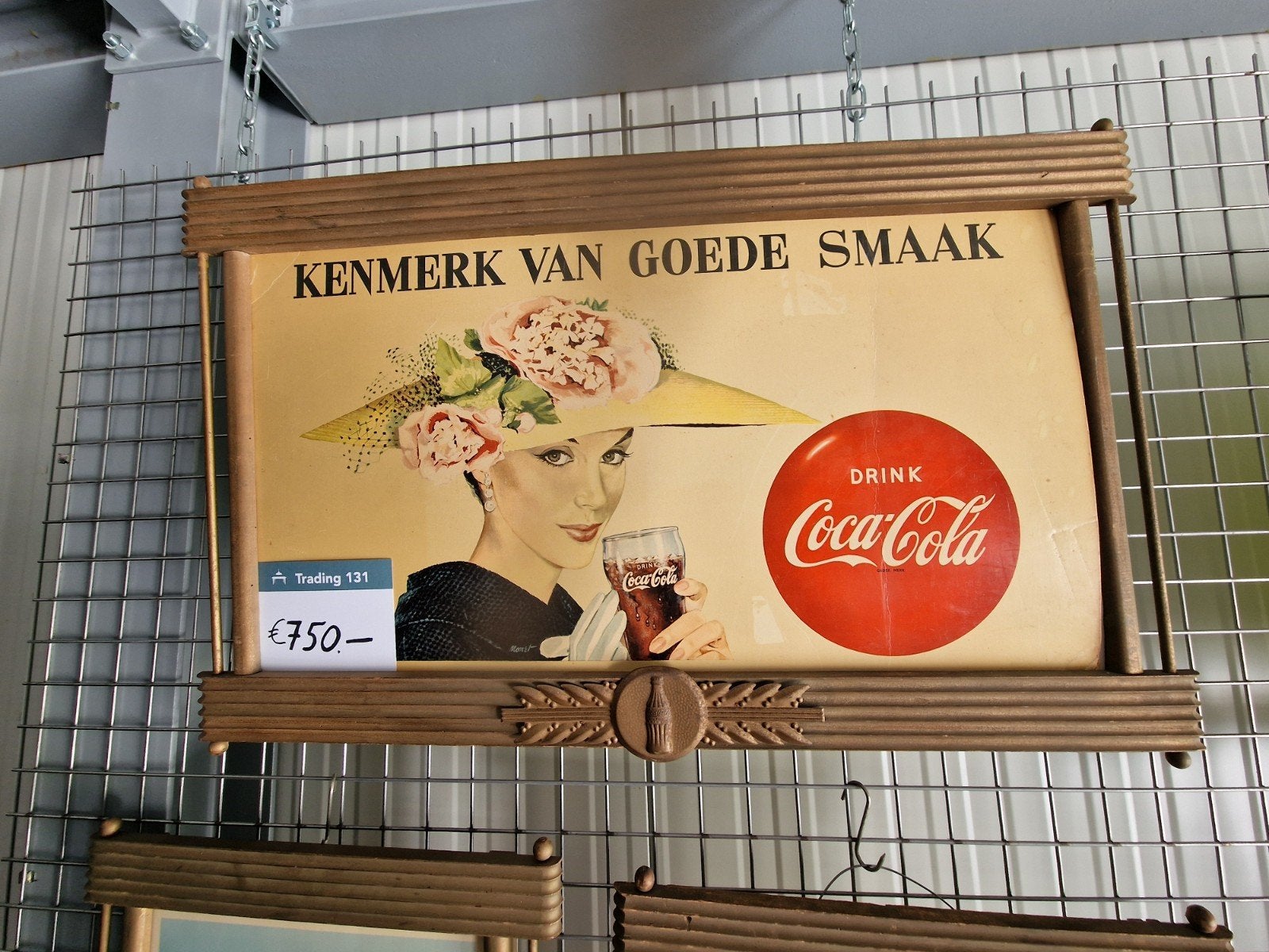 Coca-Cola  wisselen lijsten  en prenten, Verzamelen, Ophalen, Gebruikt, Reclamebord