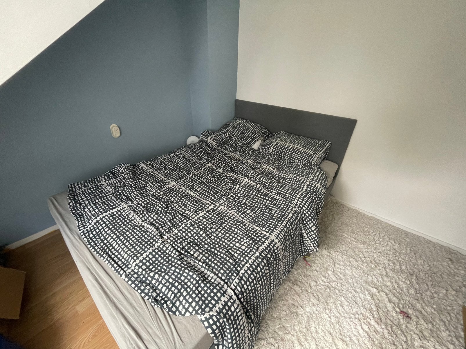 Ikea tweepersoons bed, Ophalen, Gebruikt, Wit, Tweepersoons