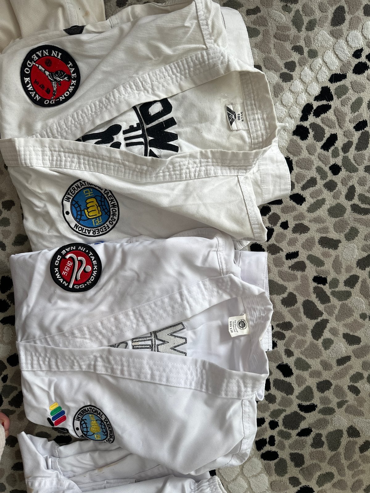Taekwondo pakken - diverse maten, Gebruikt, Taekwondo, Vechtsportpak, Groter dan maat XL