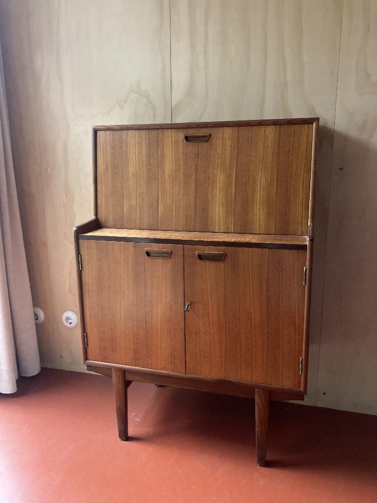 Mid-Century Deense secretaire in teakhout, Huis en Inrichting, Kasten | Secretaires, Ophalen, Gebruikt, Mid Century Deens design jaren 60