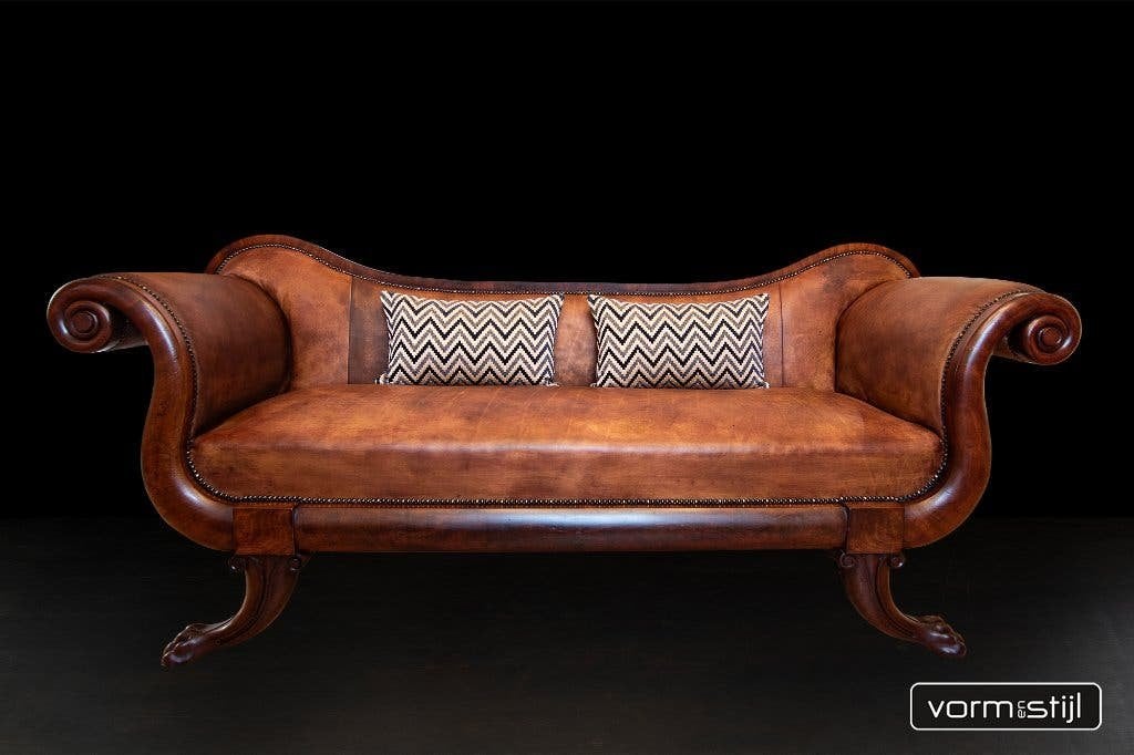 Biedermeier architectuur sofa bank, Ophalen