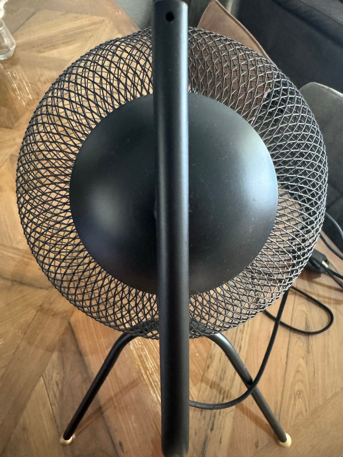 Coco Maison zwarte tafellampen (2) met metalen kap en dimmer, Dimbaar, Zwart, Metaal, Modern
