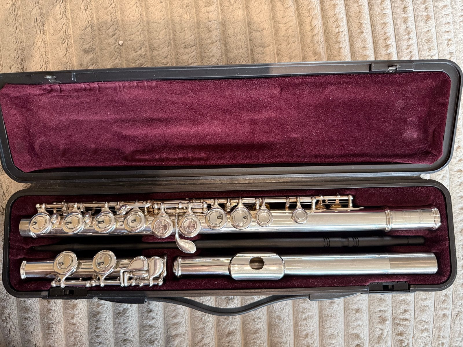 Yamaha Dwarsfluit YFL-221 - Nagekeken, Muziek en Instrumenten, Ophalen of Verzenden, Gebruikt, Dwarsfluit, Met koffer of tas