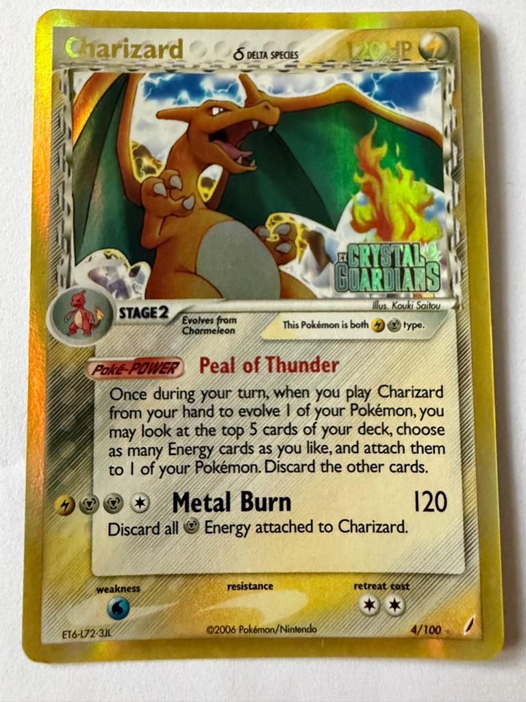 Charizard Delta Species Reverse Holo Pokémon Kaart, Ophalen, Zo goed als nieuw, Losse kaart, Foil