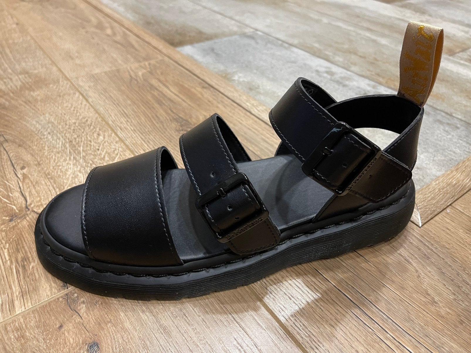 GRYPHON BRANDO LEREN SANDALEN / Dr. Martens / 42 size, Sandalen, Zwart, Nieuw, Ophalen of Verzenden