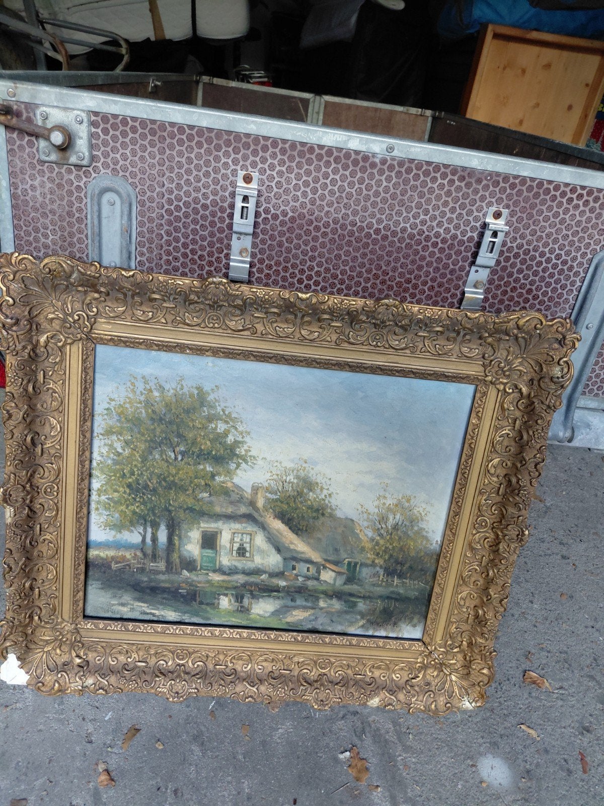 schilderij op linnen van;w van Oort, Antiek en Kunst, Ophalen of Verzenden