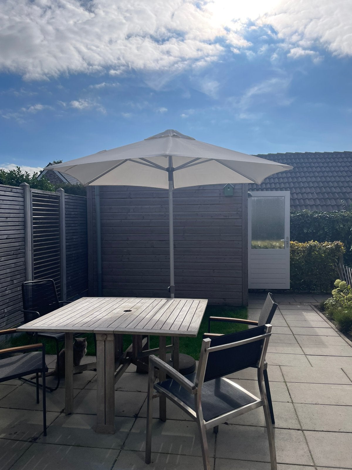 Gloster teakhouten tuintafel 130x115x72 cm, Ophalen, Overige typen, 6 meter of meer, 8 meter of meer