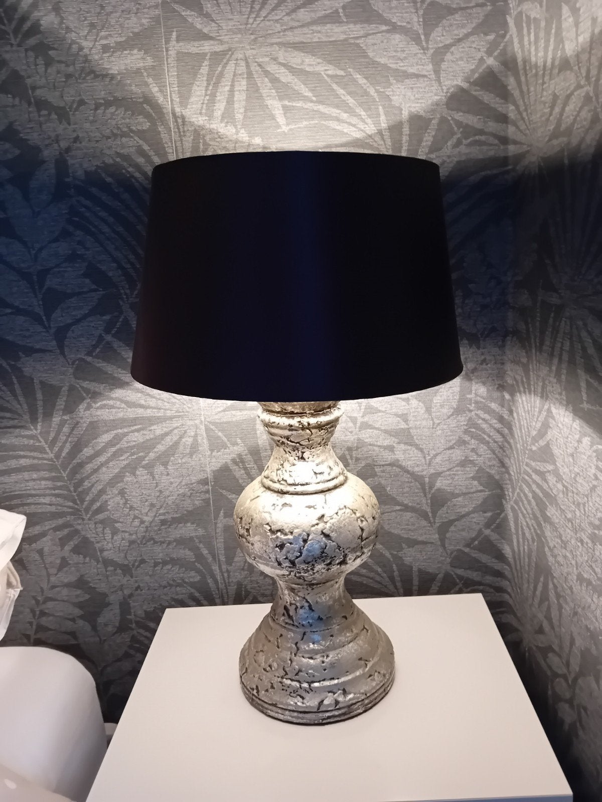 lampen  2 x zilver- zwart.  zware kwaliteit., Zwart, Ophalen