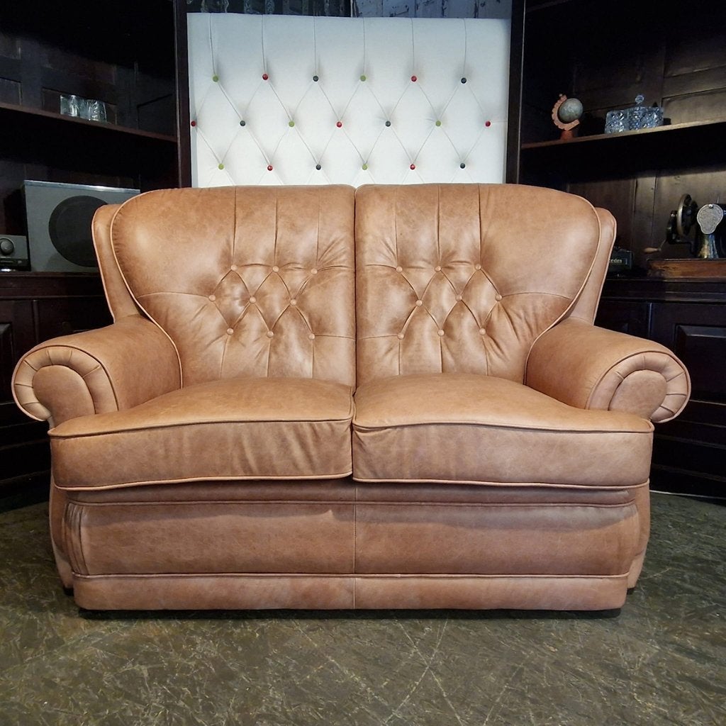 Chesterfield Haeck 2-zits Zalm - Leer // NIEUW!, Antiek en Kunst, Ophalen