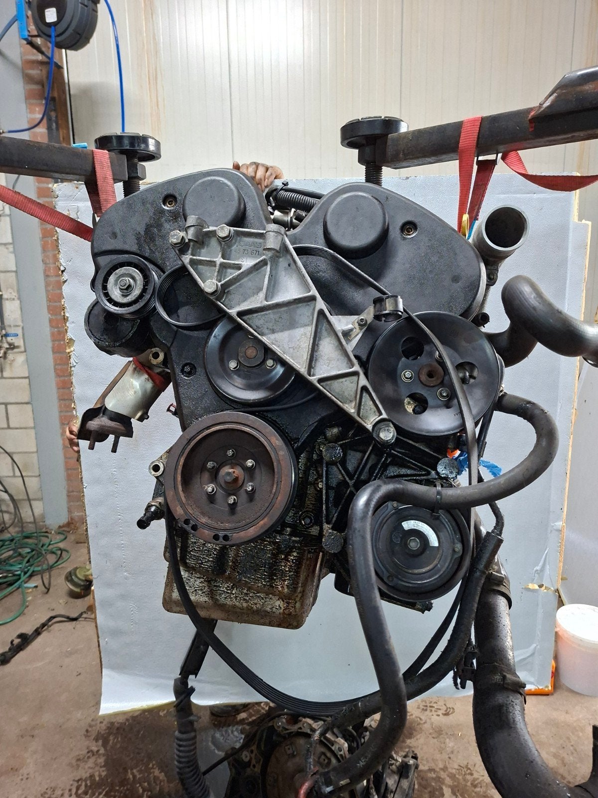 Saab 9-5 V6 Turbo Motorblok uit 2000 - 4 ton gelopen, Auto-onderdelen, Ophalen, Saab