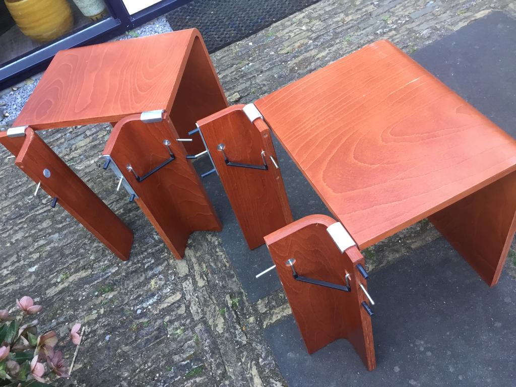 Kersen Auping bedtafeltjes 48 cm hoog, Ophalen, Eenpersoons, Auping Auronde 48 cm hoog, Zo goed als nieuw