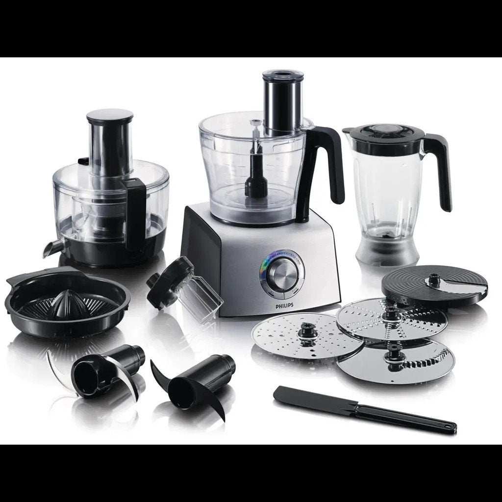 Philips HR7775 Aluminium Keukenmachine - Compleet, Gebruikt, 3 snelheden of meer, Ophalen of Verzenden, 2 tot 3 liter