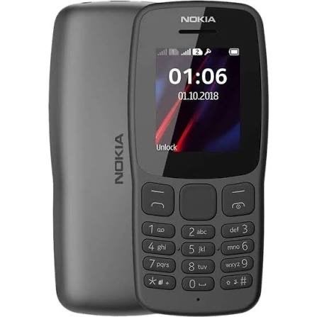 Nokia 106 (TA-1114) - Eenvoudige en betrouwbare mobiel, Gebruikt, Geen camera, Zwart, Fysiek toetsenbord
