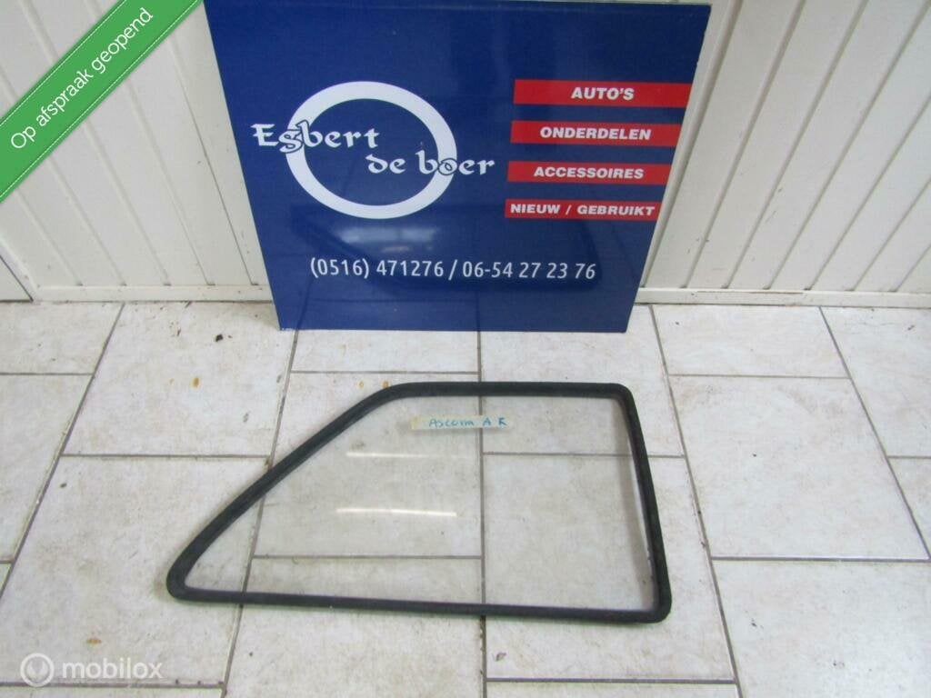 Achterraam rechts achter met rubber opel ascona A, Auto-onderdelen, Gebruikt, Opel, Ophalen of Verzenden, Opel