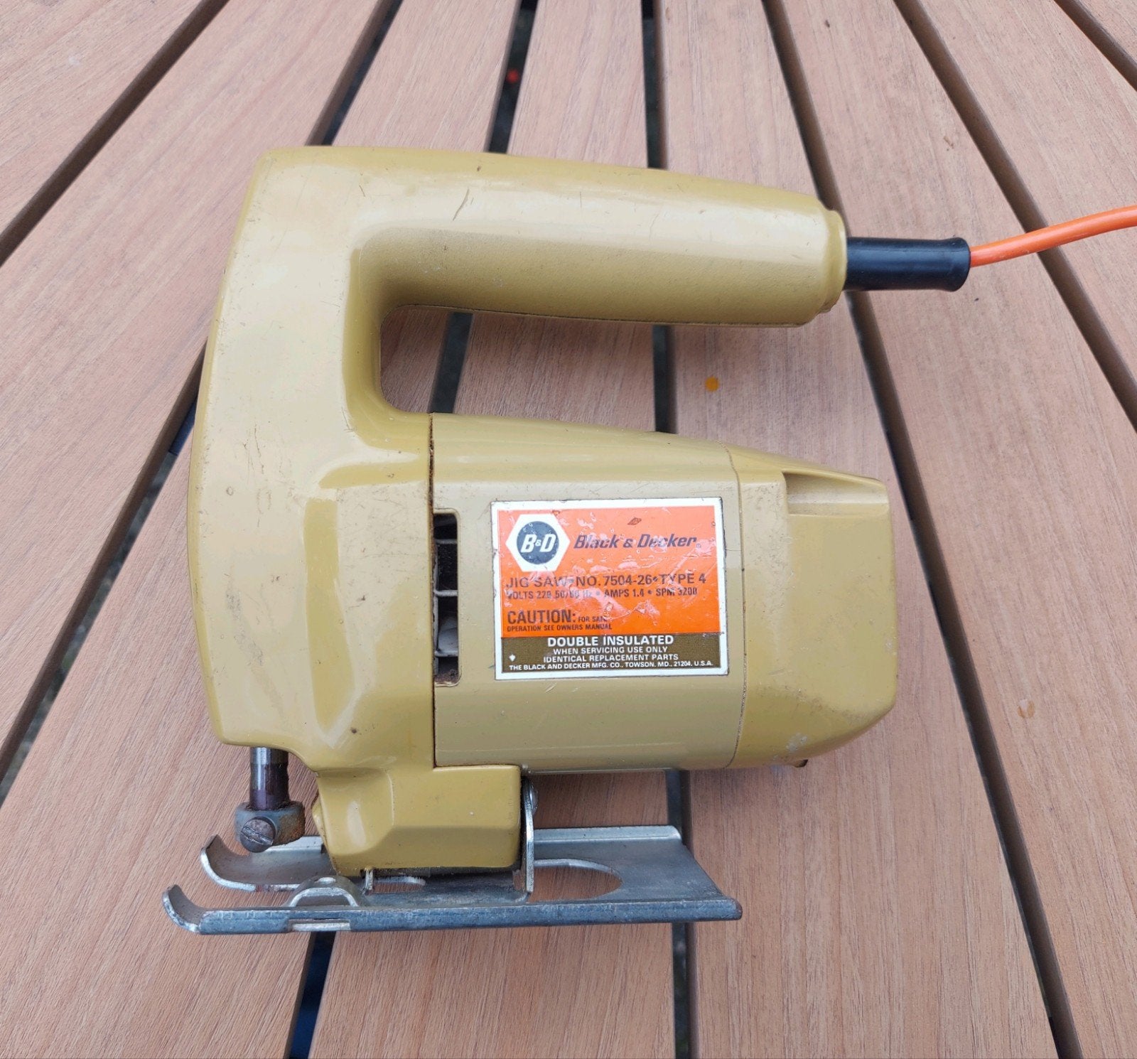 Decoupeerzaag Black&Decker Nr.7504-26 vintage, Gebruikt, Decoupeerzaag, Ophalen of Verzenden, Black & Decker