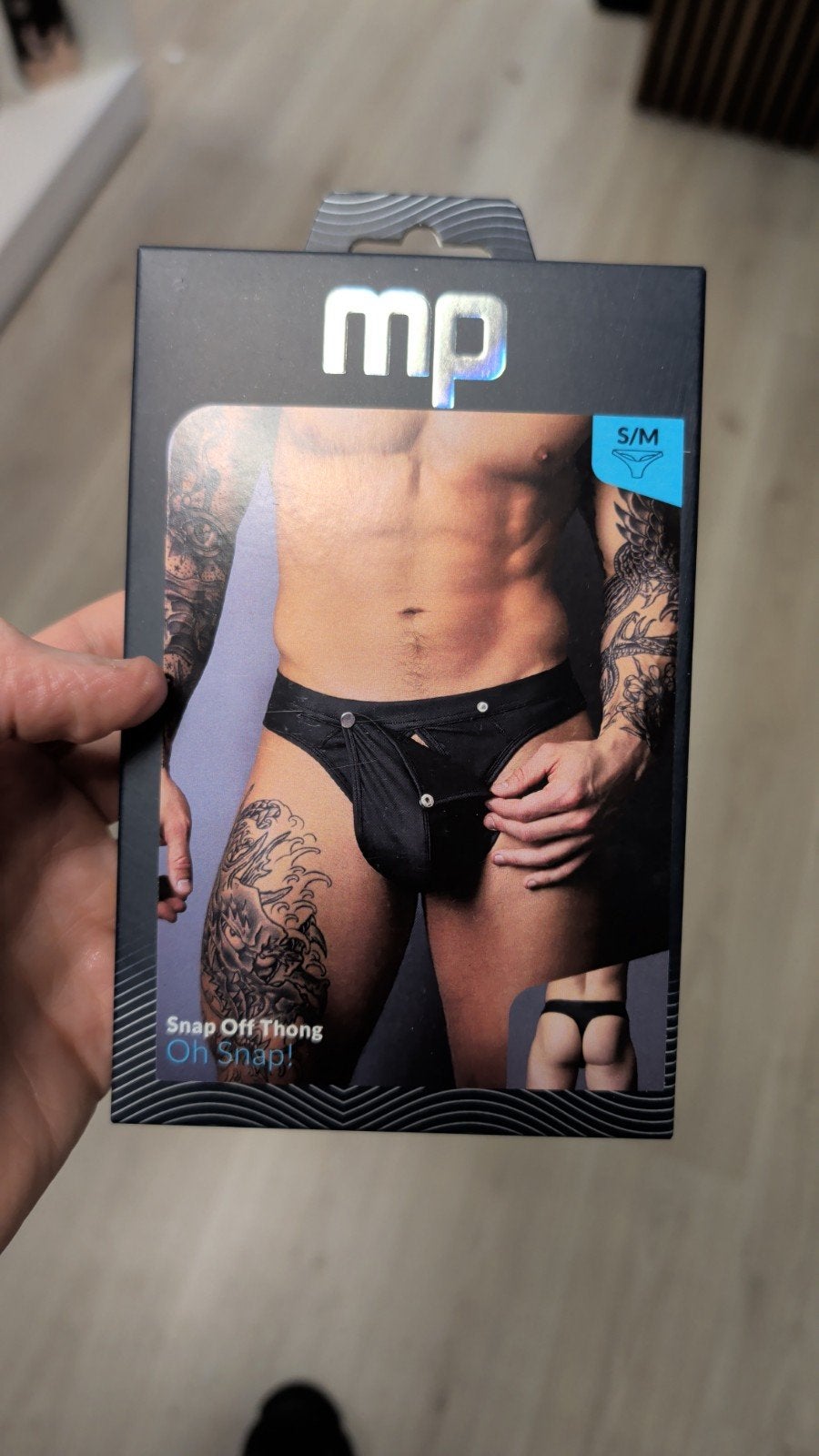 Snap off heren string maat S/M, Ophalen of Verzenden, Zwart, Male power