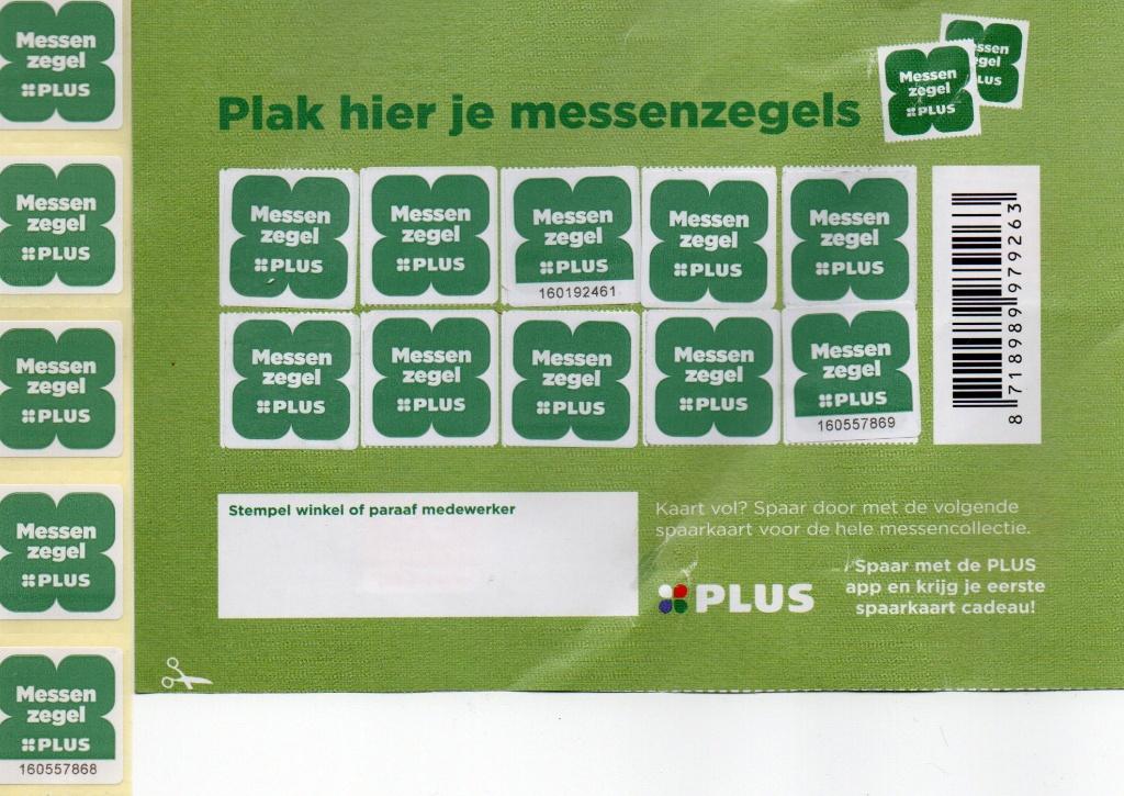 15 stuks  PLUS  Messenzegels voor  € 1,50, Verzamelen, Plus, Ophalen of Verzenden