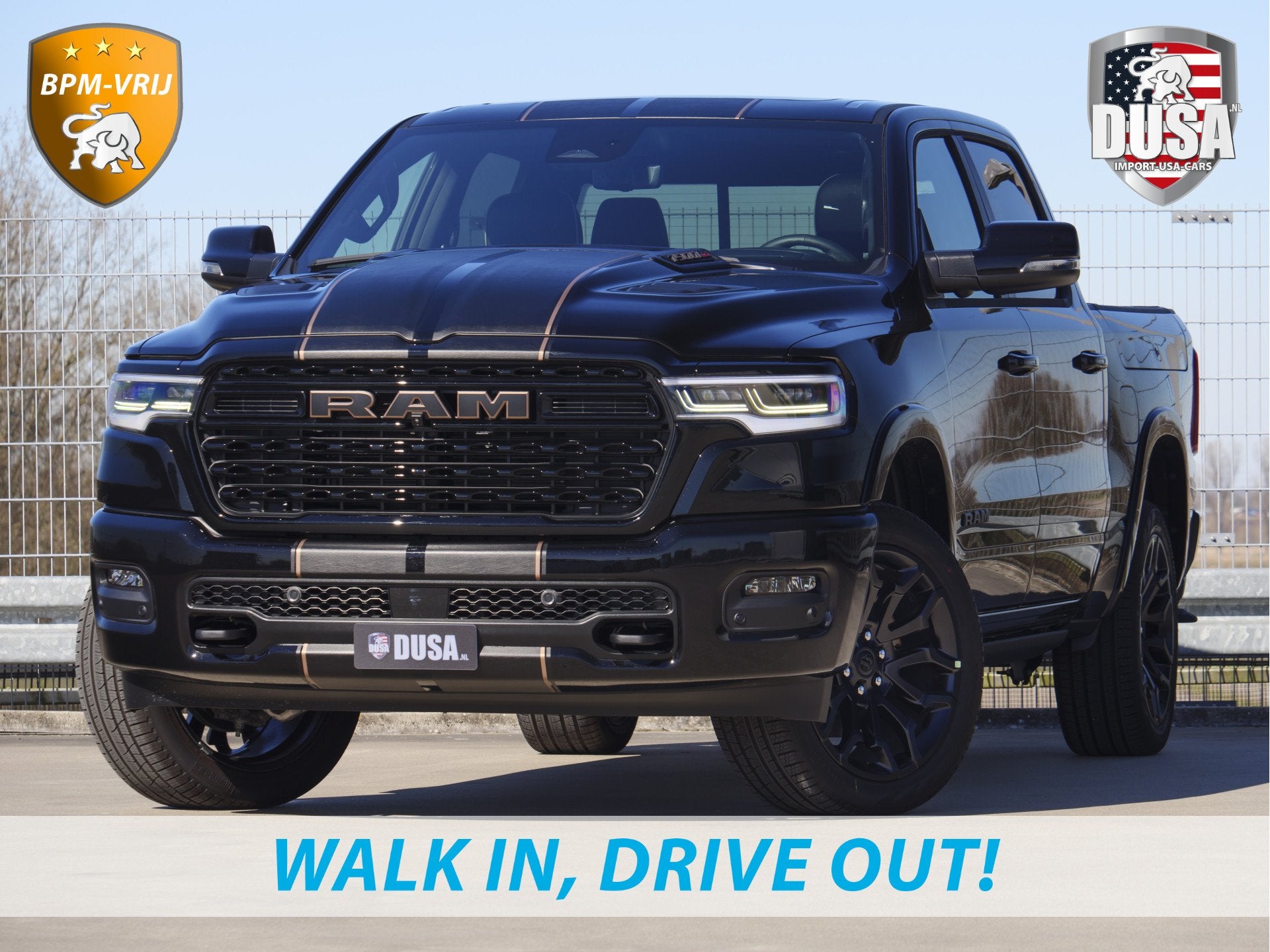 Dodge Ram | 1500 | Limited | Night | 3.0L Twin-Turbo I6 | Hi, Auto's, Automaat, 2438 kg, Zwart, Zwart