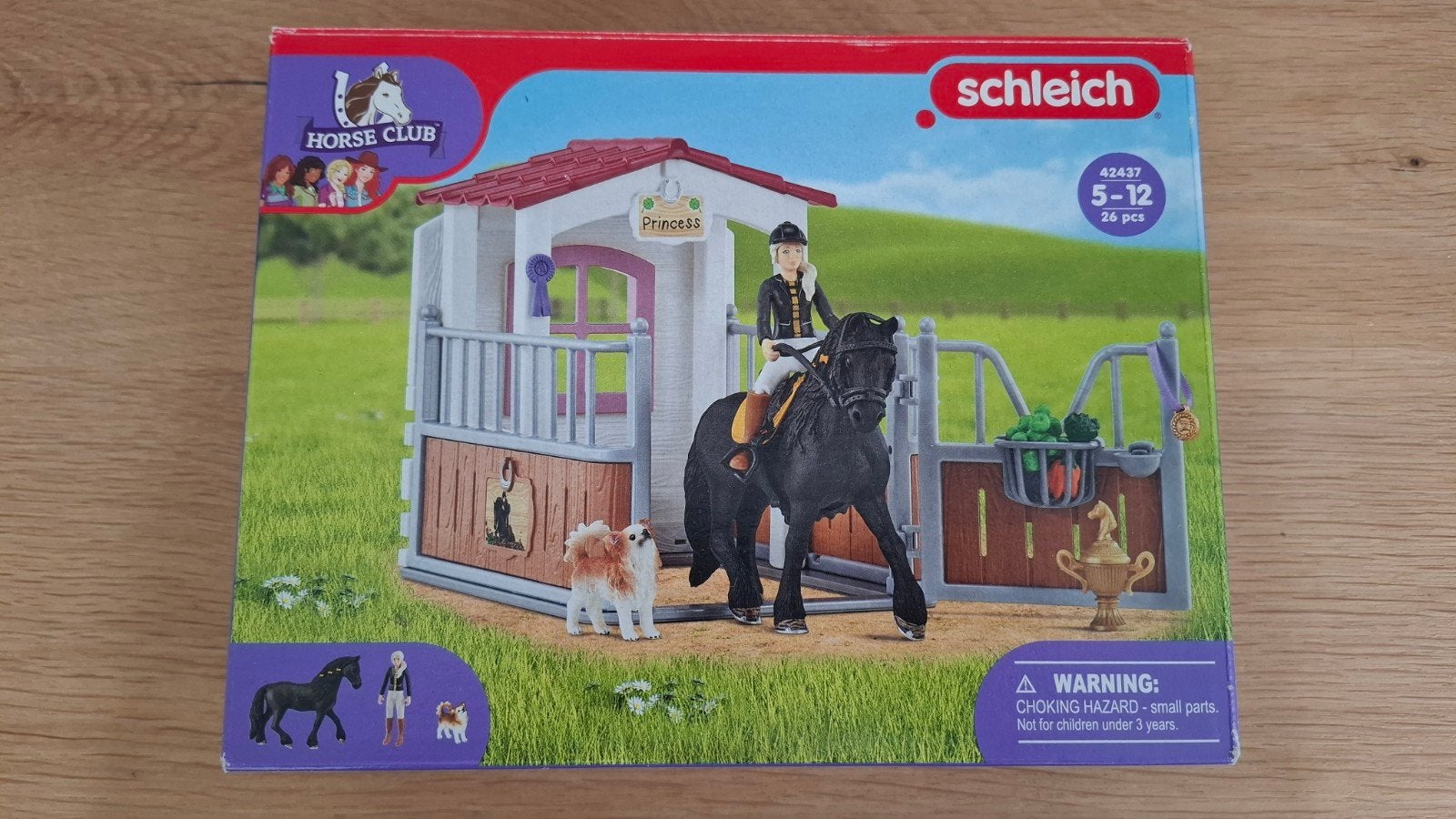 Schleich Horse Club paardenstal met paard en ruiter, Ophalen of Verzenden