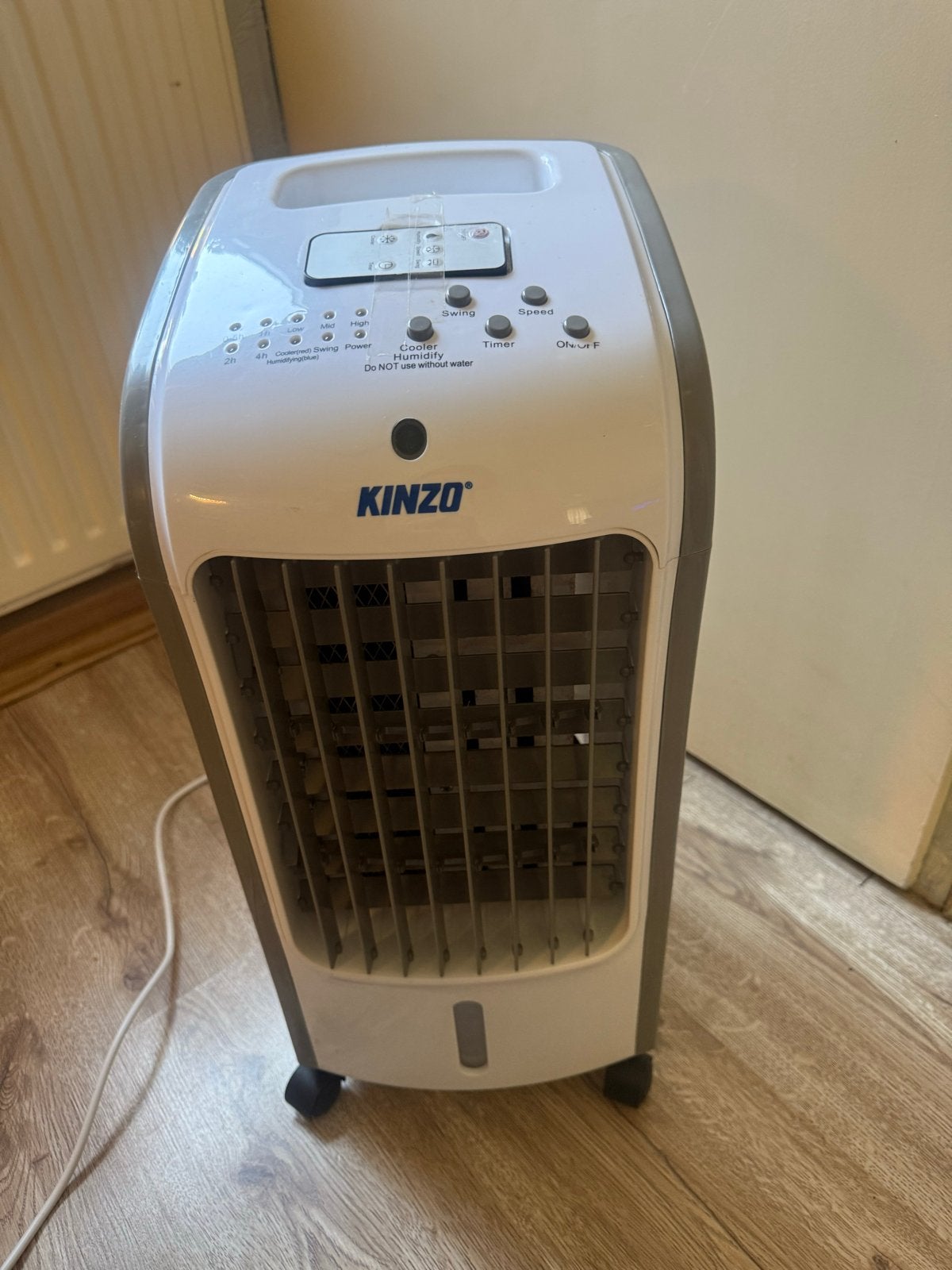 Kinzo Aircooler met Afstandsbediening, Witgoed en Apparatuur, Airco's, Gebruikt, Mobiele airco, Minder dan 60 m³, 3 snelheden of meer