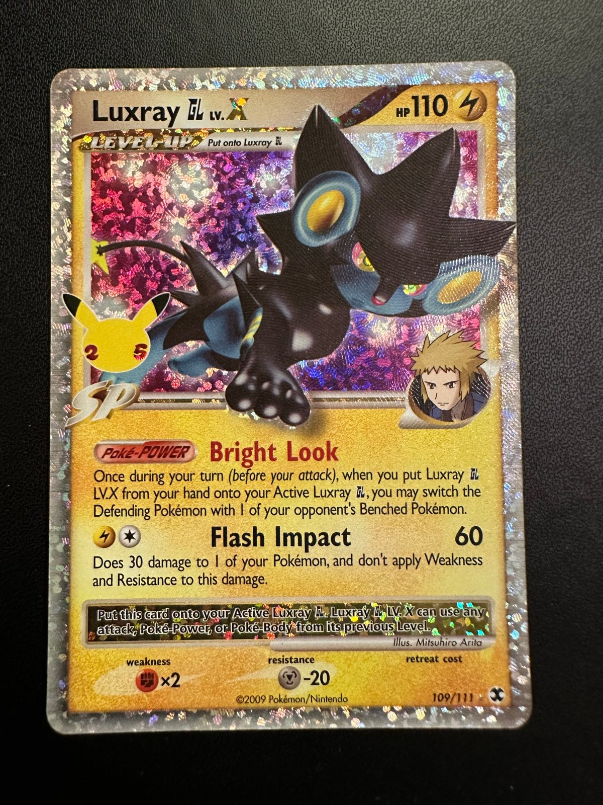 Luxray GL LV.X 109/111 celebrations, Ophalen of Verzenden, Gebruikt, Losse kaart