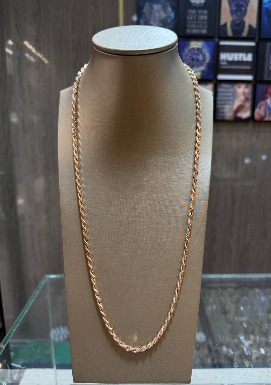 18KT Goud - 50 Gram - Ketting - Rosé - ROPE - Herenketting