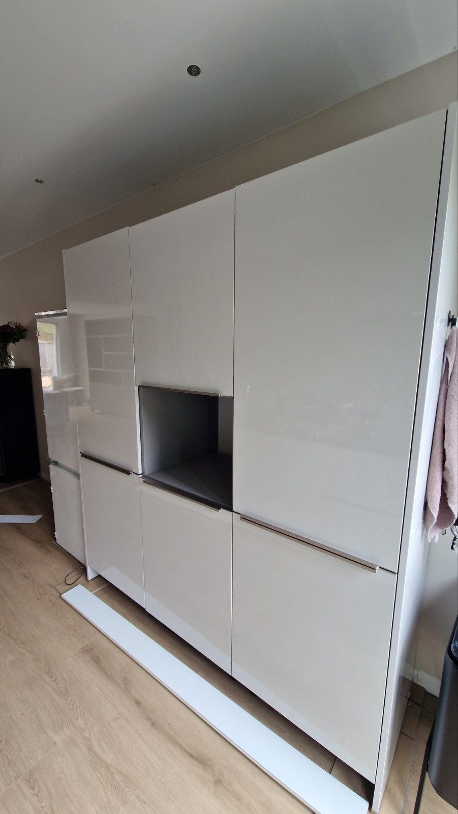Hoogglans keukenwand. Nu afhalen!, Ophalen, Gebruikt, Wit, Hoekkeuken