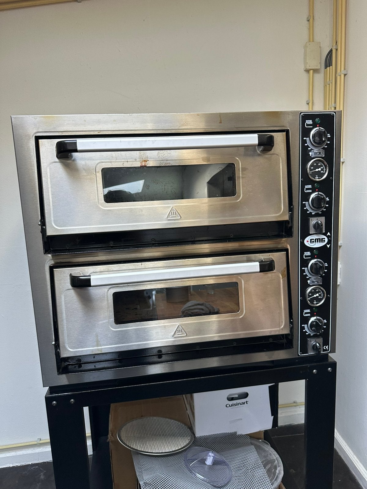 GMG Dubbele Horeca Pizza-oven (4x30 cm) Inc Onderstel - ZGAN, Witgoed en Apparatuur, Ophalen, Zo goed als nieuw, 60 cm of meer