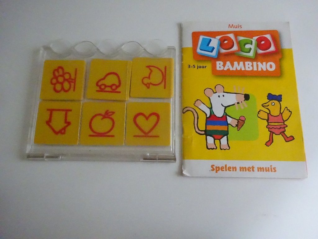 BAMBINO LOCO DOOS MET  BOEKJE SPELEN MET MUIS 3 - 5 JAAR, Kinderen en Baby's, Ophalen of Verzenden