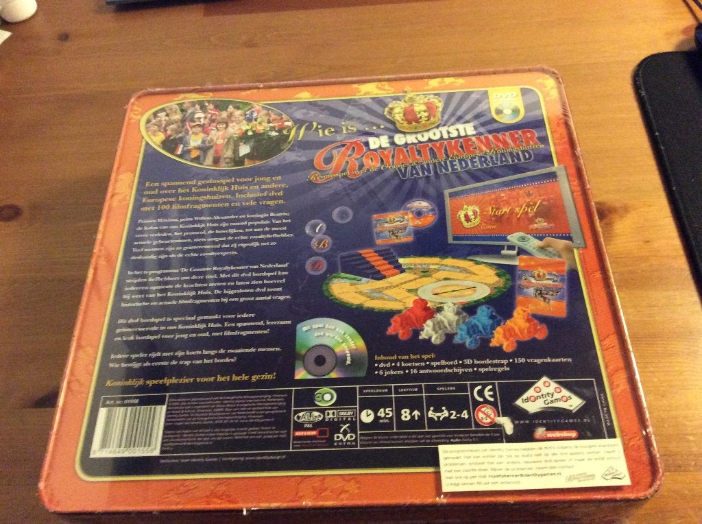 De grootste Royaltykenner van Nederland. bordspel. nieuw, Een of twee spelers, Ophalen of Verzenden, Nieuw, Identity Games