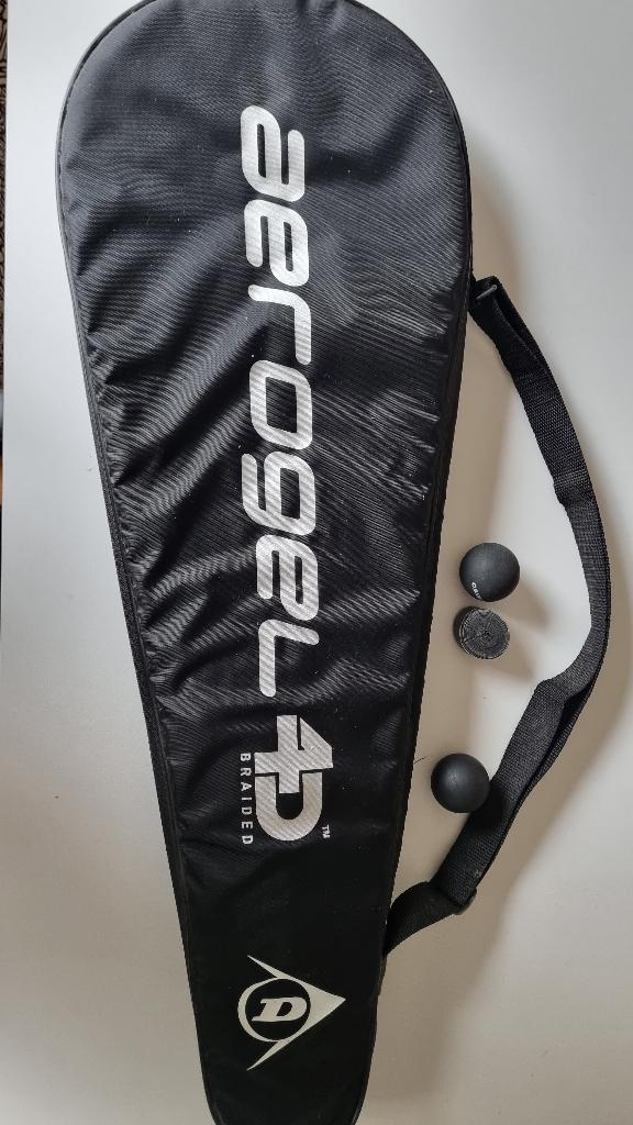 Squash racket Dunlop Aerogel 4D, Ophalen, Zo goed als nieuw, Racket, Met hoes