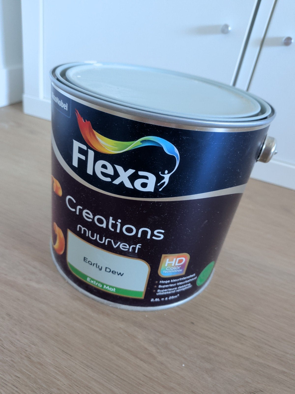 Flexa Creations Muurverf Early Dew Extra Mat 2.5L, Ophalen, Nieuw, Verf, Minder dan 5 liter