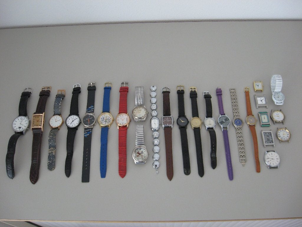 Lot horloges - 25 stuks, Sieraden, Tassen en Uiterlijk, Horloges | Heren, Overige merken, Staal, Polshorloge, Ophalen of Verzenden