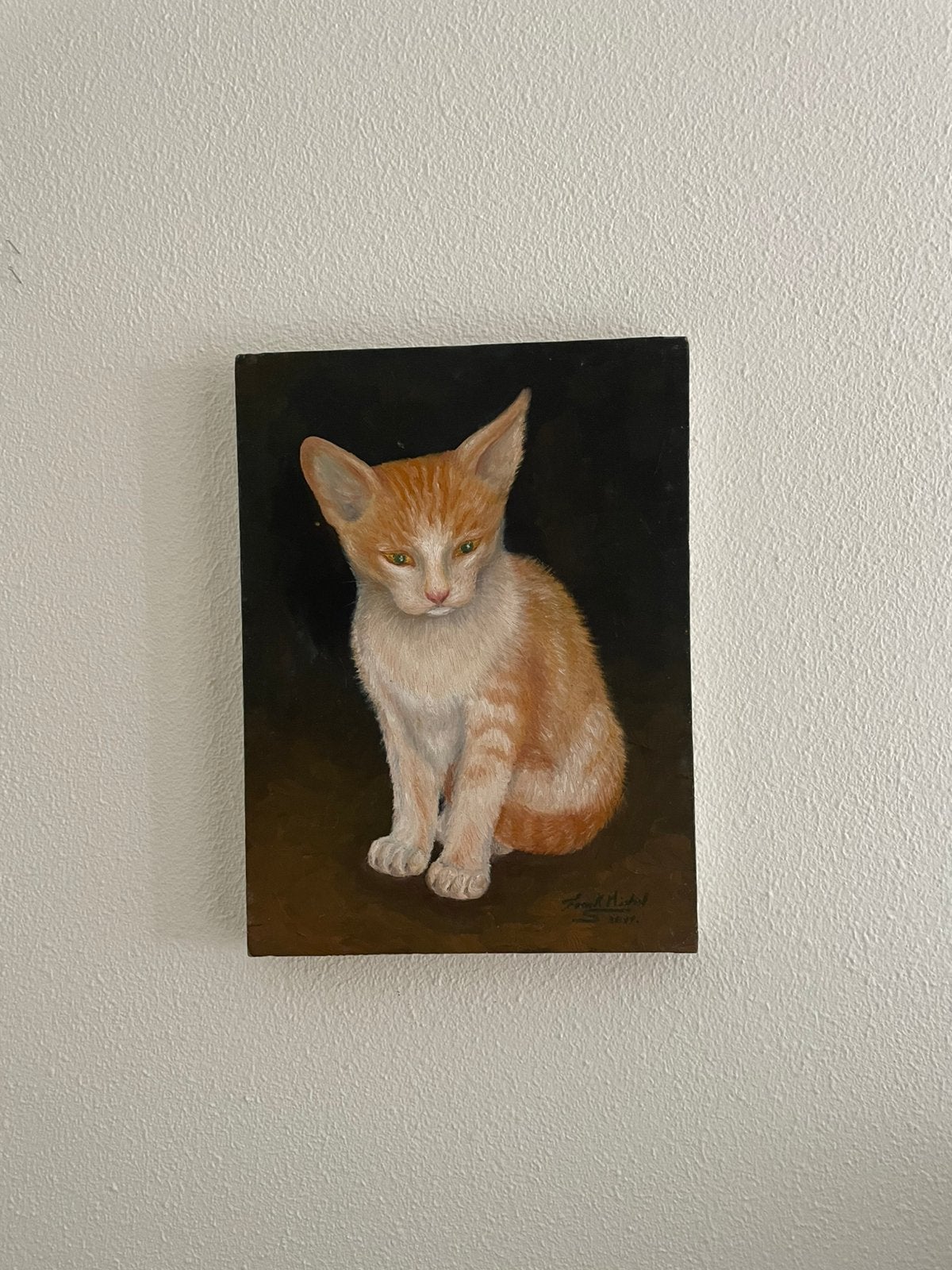 Lief schilderij van kitten, Antiek en Kunst, Kunst | Schilderijen | Klassiek, Verzenden