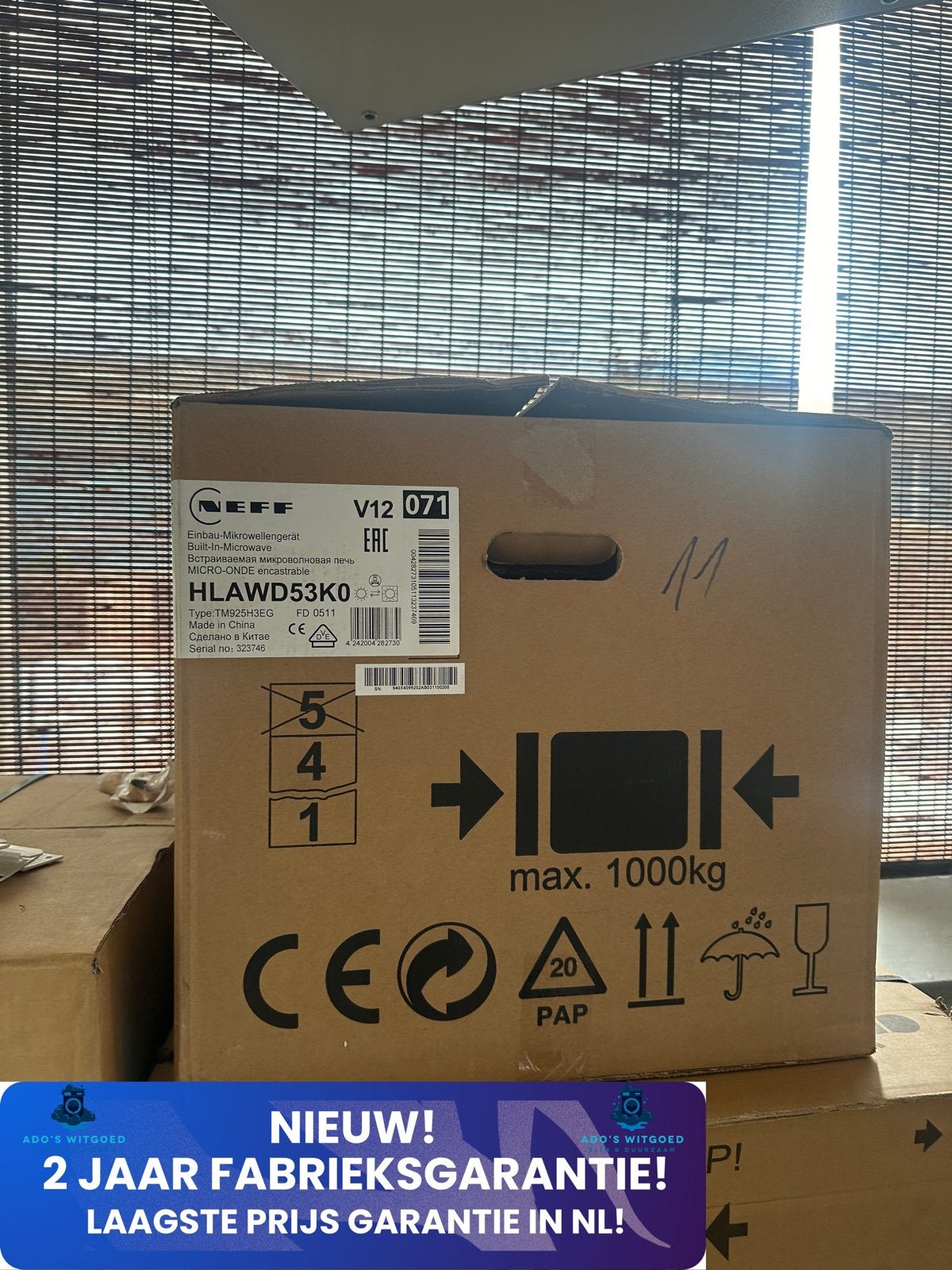 NEFF N50 38CM INBOUW SOLO MAGNETRON HLAWD53K0, Info@adoswitgoed.nl, Kamerlingh Onnestraat 8, Wijchen, Nieuw, Ophalen of Verzenden