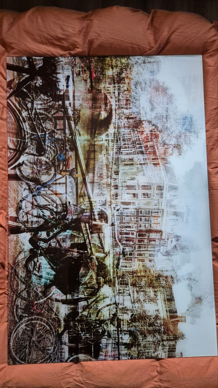 Schilderij/Foto Amsterdam 80x120cm met ophangsysteem, Ophalen