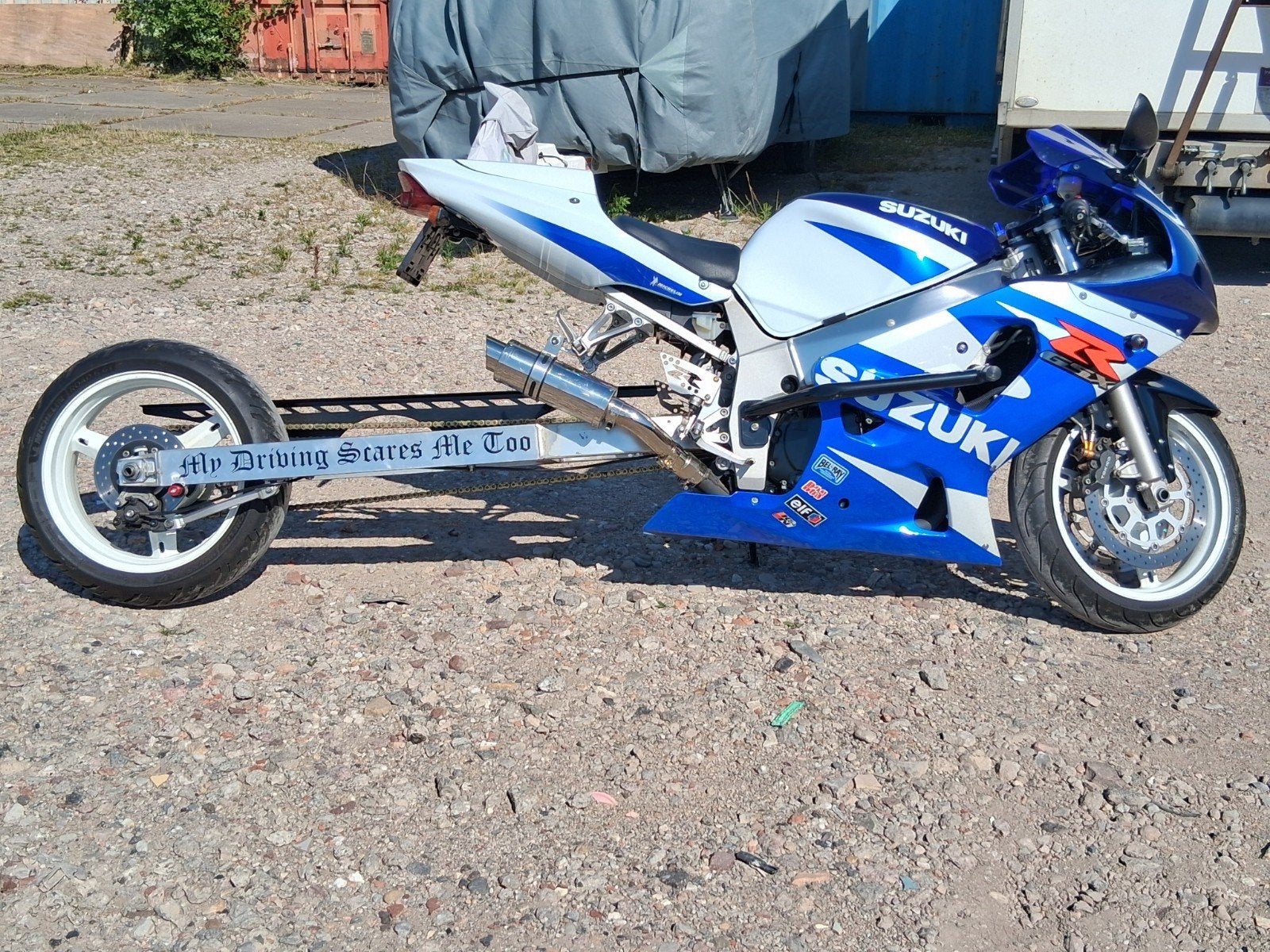 Suzuki GSX-R 600 verlengd en gekeurd op kenteken! +40banden, Motoren, Motoren | Suzuki, Particulier, Super Sport