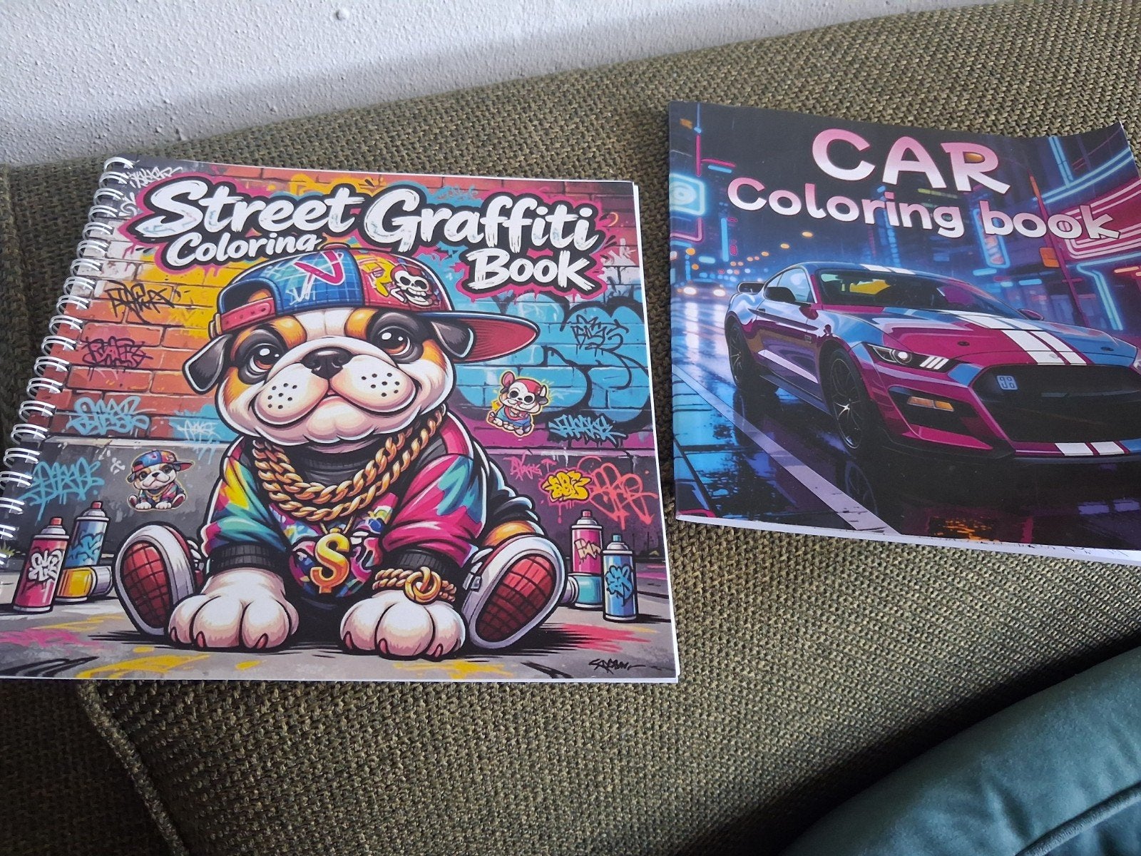 2x Kleurboeken: Street Graffiti & Cars - Nieuw, Ophalen of Verzenden, Nieuw, Boek of Gids