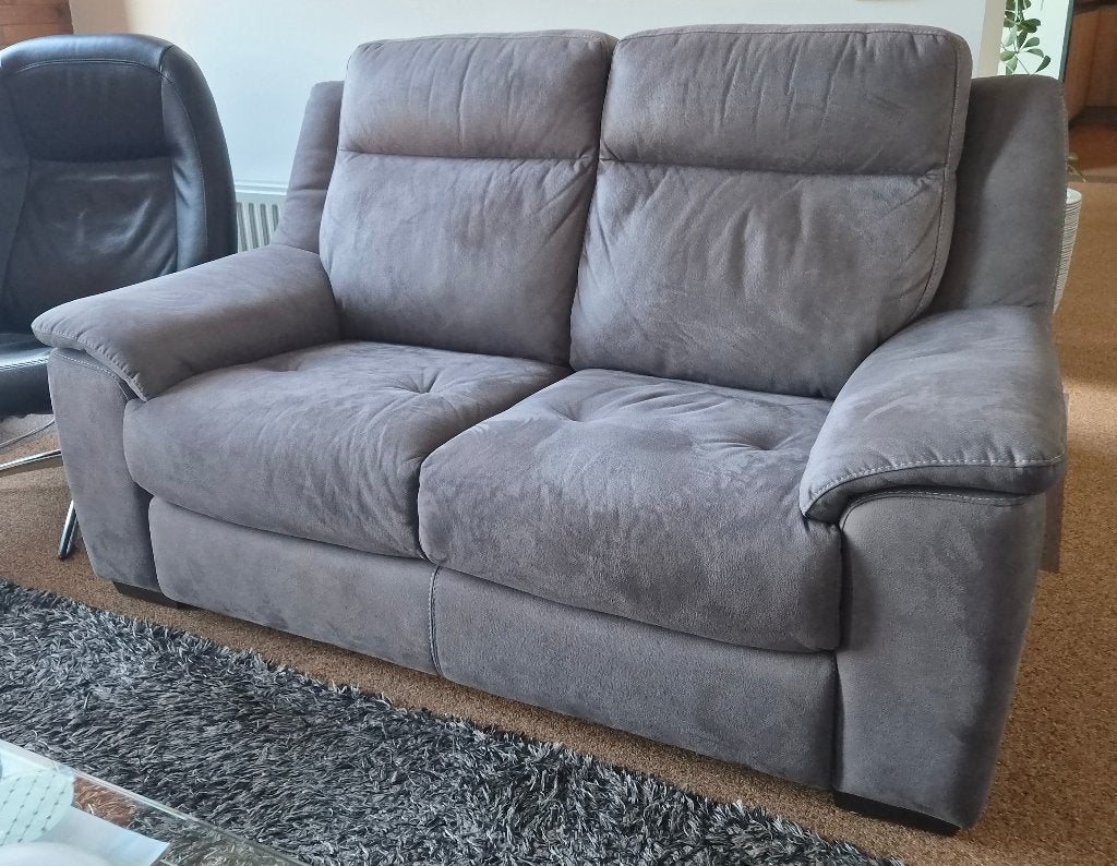 Tweezitsbank anthraciet, Ophalen, Gebruikt, 150 tot 200 cm, Tweepersoons