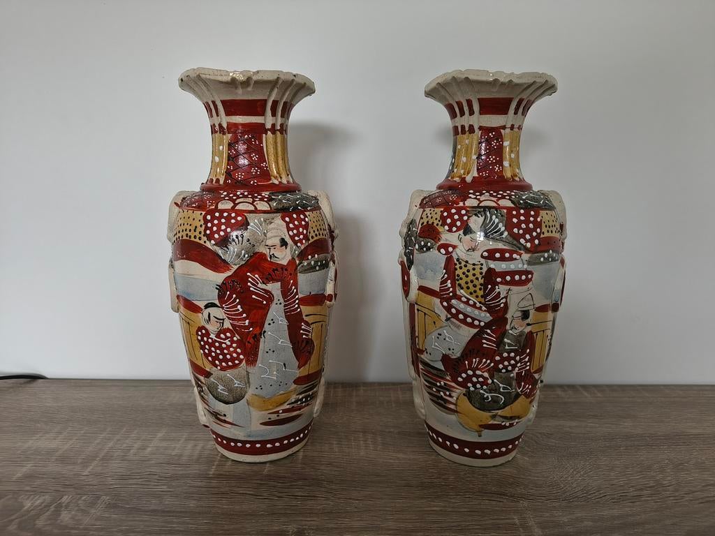 Japanse Satsuma Vazen, Ophalen of Verzenden