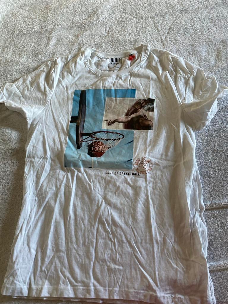Foot Locker T-shirt 'Gods of Basketball' Maat M, Ophalen of Verzenden, Zo goed als nieuw, Maat 48/50 (M), Wit