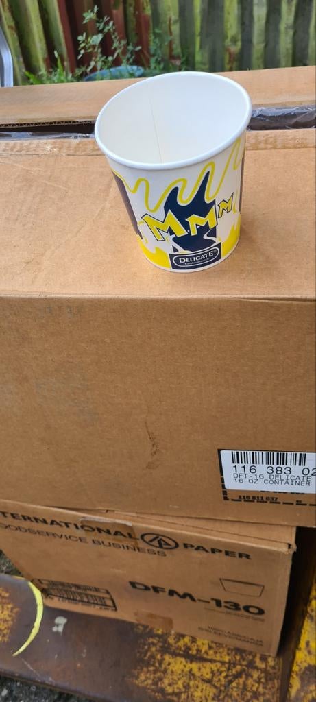 16oz karton beker, Ophalen of Verzenden, Kunststof