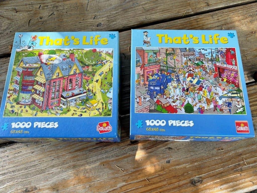 Twee puzzles That's Life 1000 pieces, Ophalen, 500 t/m 1500 stukjes, Gebruikt, Legpuzzel