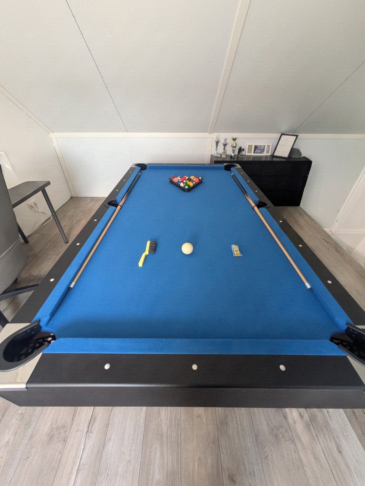 Professionele Pegasi 7ft Inklapbare Pooltafel + Complete set, Ophalen, Gebruikt, Pooltafel