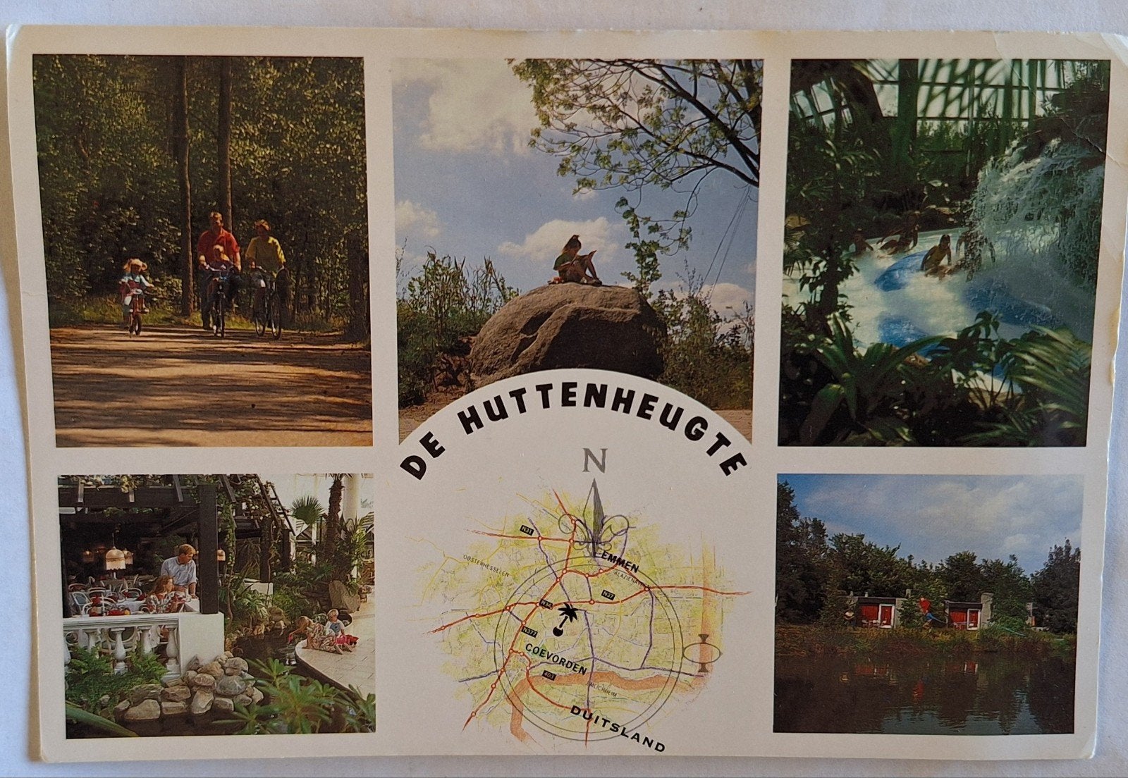 Grote ansichtkaart Center Parcs De Huttenheugte, Ophalen of Verzenden, 1980 tot heden, Gelopen, Drenthe