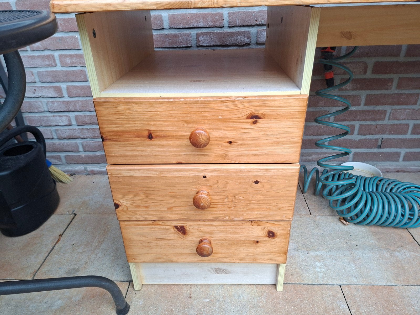 Grenen bureau met lades - L120 x D60 x H72, Huis en Inrichting, Ophalen, Met lades, Gebruikt, 120 cm