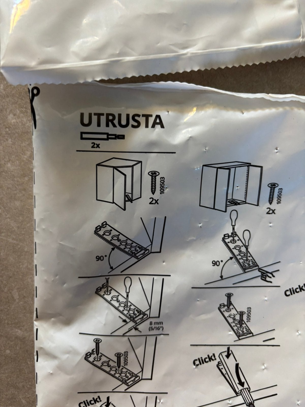 IKEA Utrusta druk deur opener 4 stuks, Ophalen of Verzenden, Nieuw, Overige typen