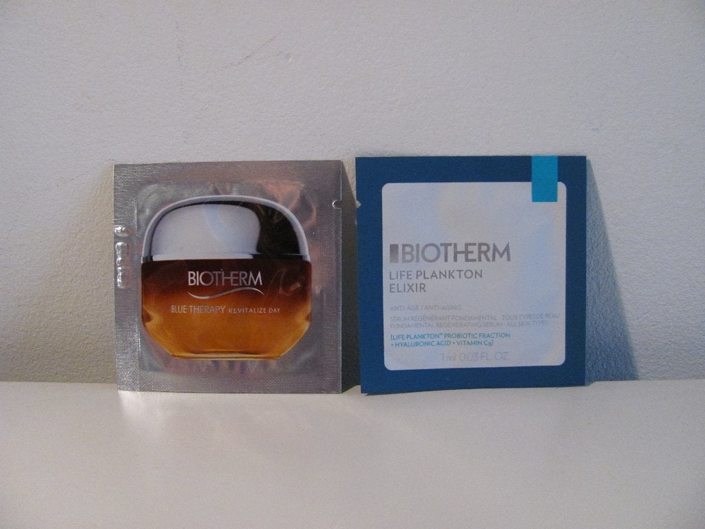 Biotherm Blue Therapy Creme + Life Plankton proefje / sample, Ophalen of Verzenden, Nieuw, Gehele gezicht, Verzorging
